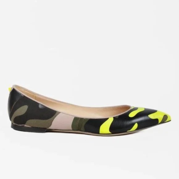 Valentino Neon Camo Flats - Picture 2 of 12